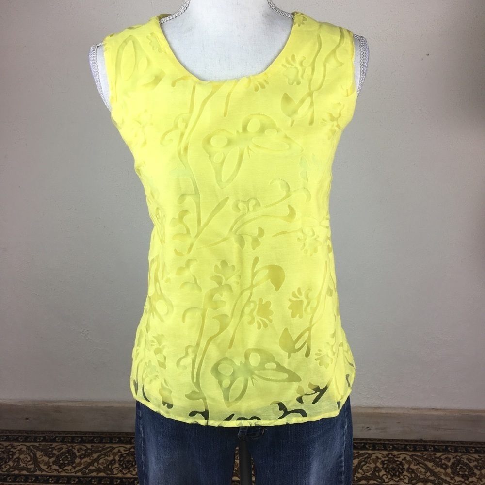 Sara Morgan Yellow Tank Soft Rayon Small